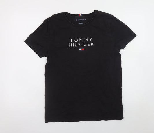 Mens UK Size M Tommy Hilfiger Black  T-Shirt
