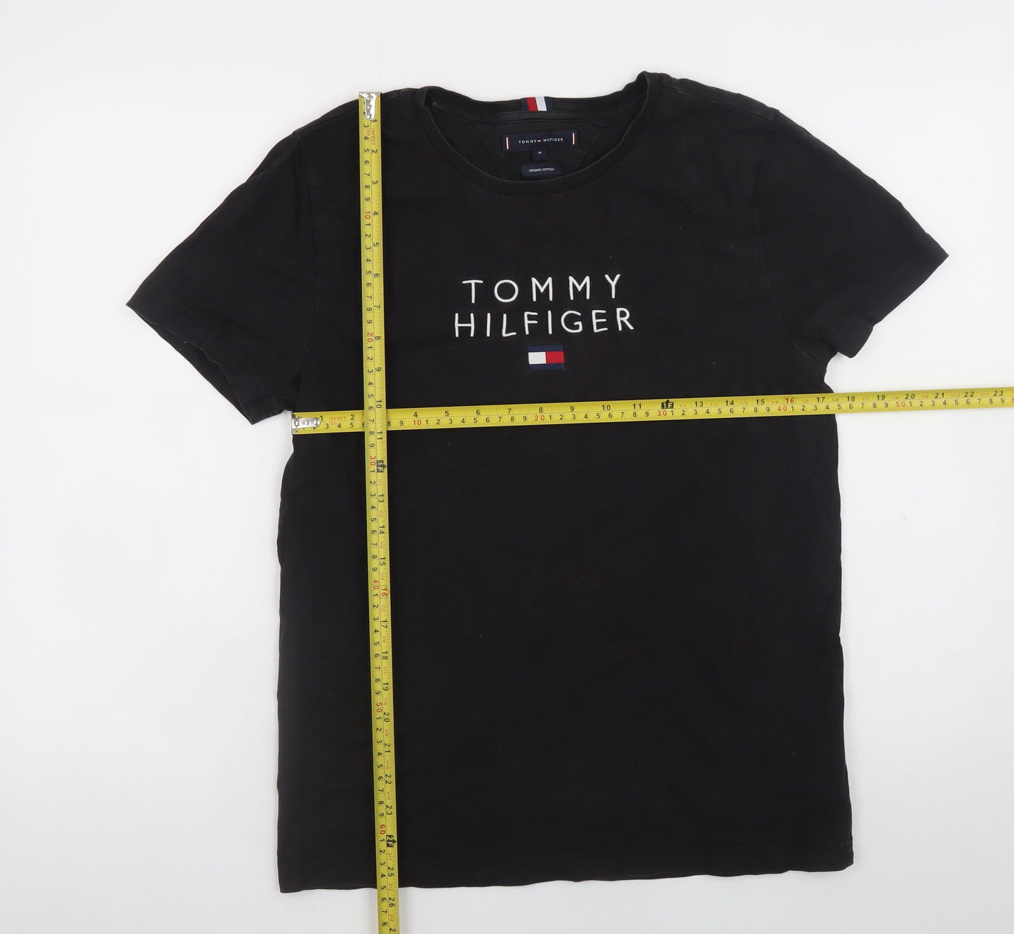 Mens UK Size M Tommy Hilfiger Black  T-Shirt