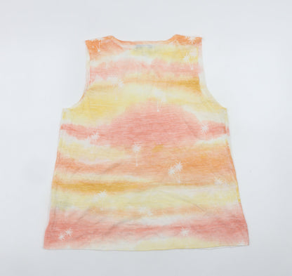 Next Womens Multicoloured V-Neck Sleeveless Knit Tank Top Size S