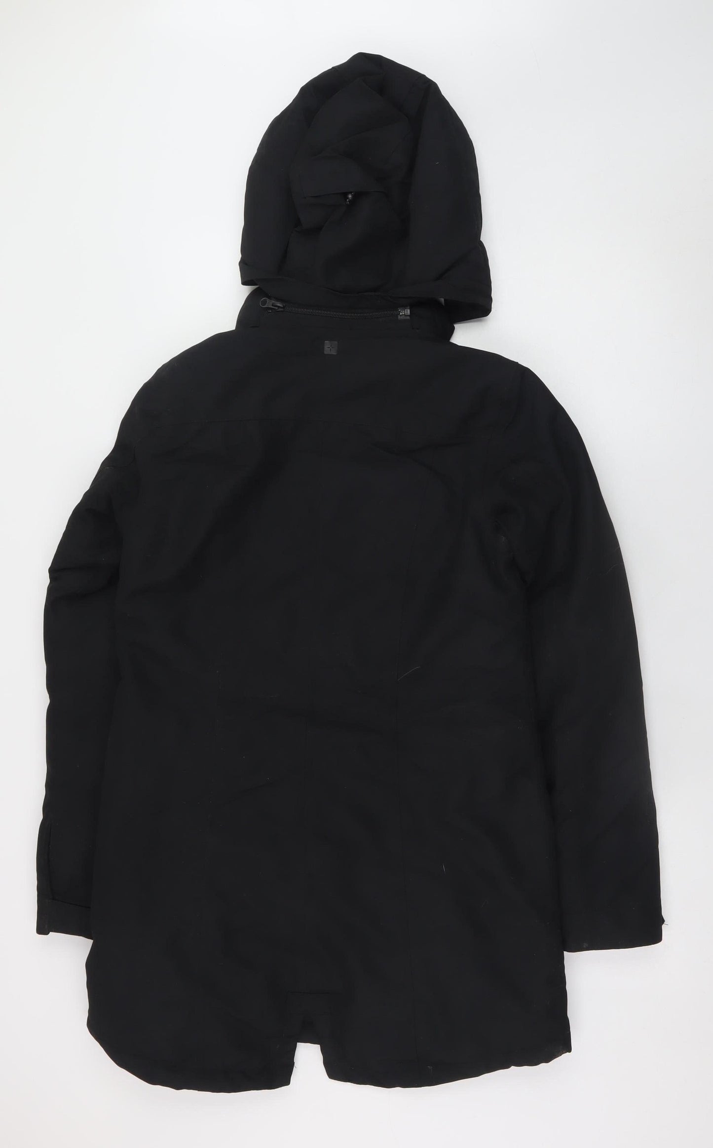 Womens UK Size 8 Mountain Warehouse Black Parka Coat