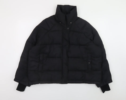 Womens UK Size S H&M Black Puffer Jacket