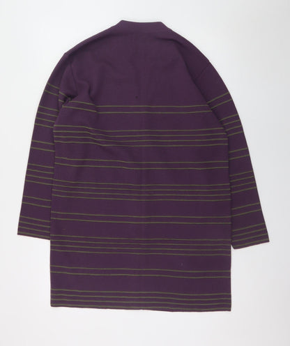 Womens UK Size M Chianti Purple Cardigan Jumper