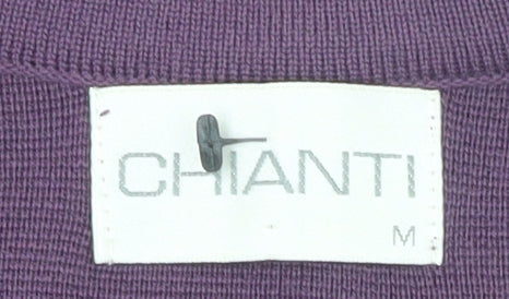 Womens UK Size M Chianti Purple Cardigan Jumper
