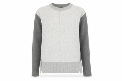 Front view of Principles Women Grey Wool Blend Crew Neck Jumper, size 14