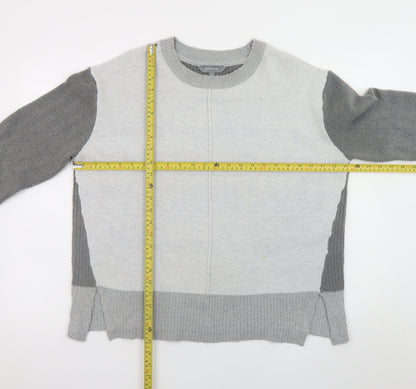 Principles Women Grey Wool Blend Crew Neck Jumper Size 14