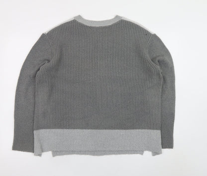 Principles Women Grey Wool Blend Crew Neck Jumper Size 14