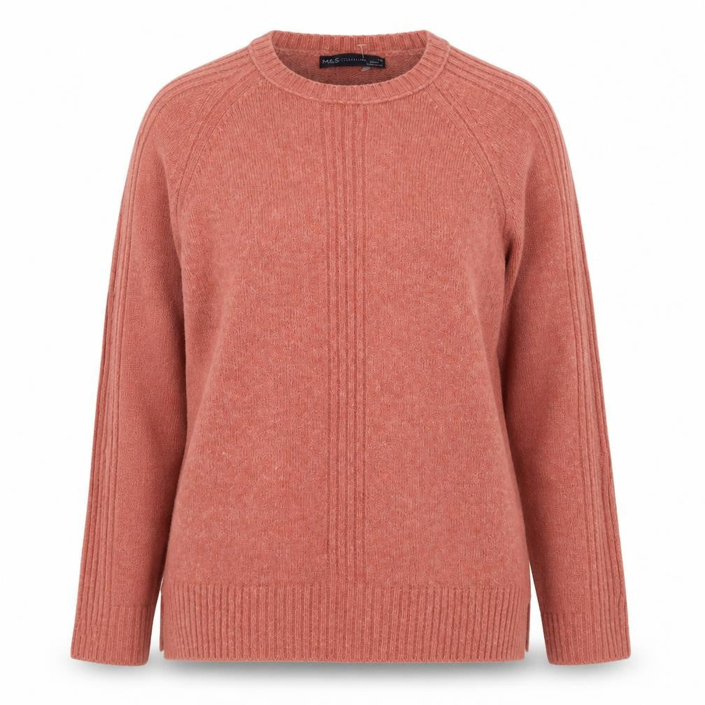 Womens UK Size M Marks and Spencer Pink Pullover Jumper