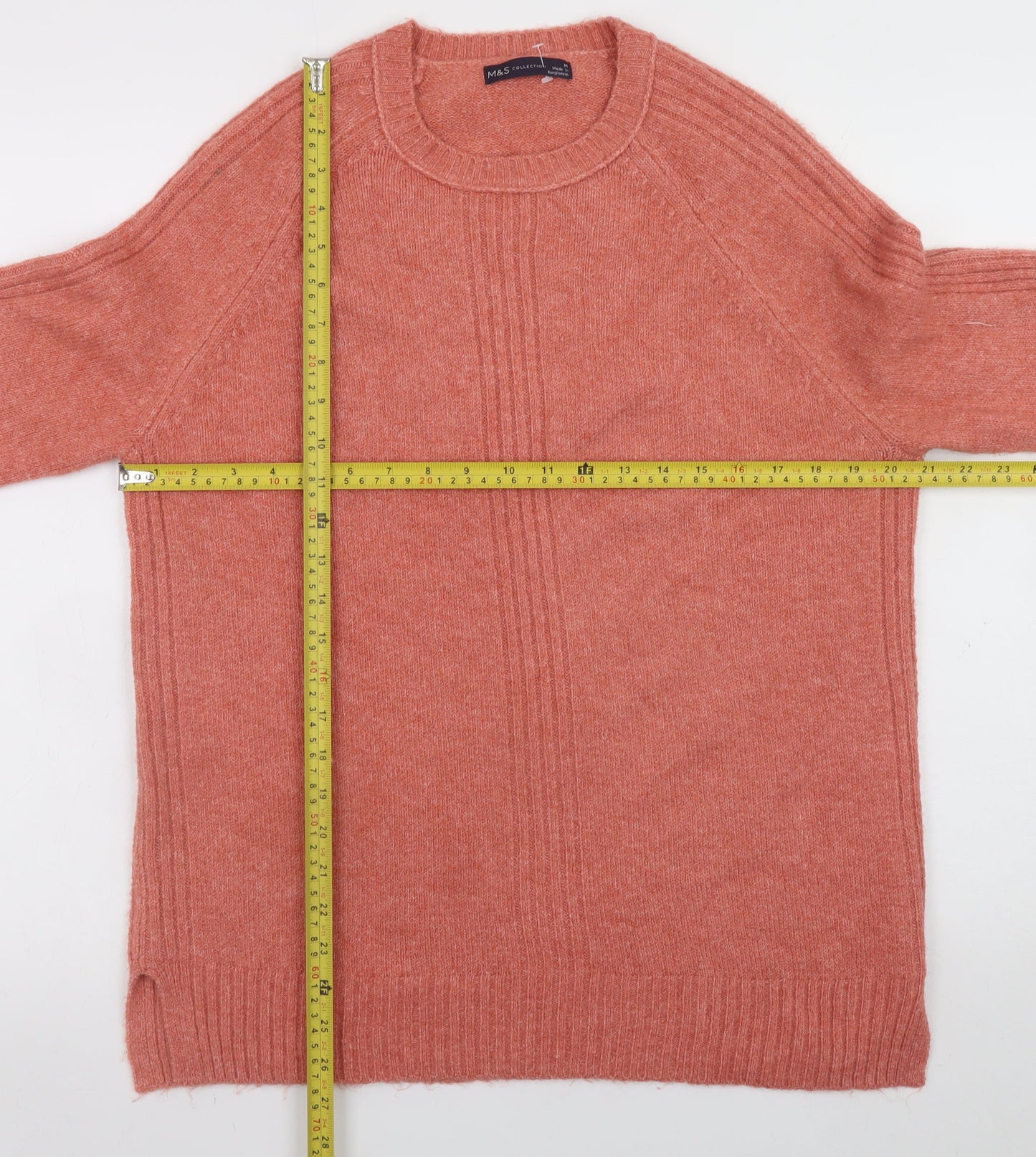 Womens UK Size M Marks and Spencer Pink Pullover Jumper