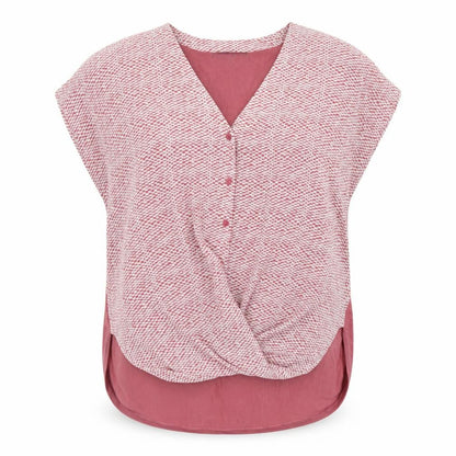Next Womens Pink V-Neck Tunic Blouse Size 14 Relaxed Fit