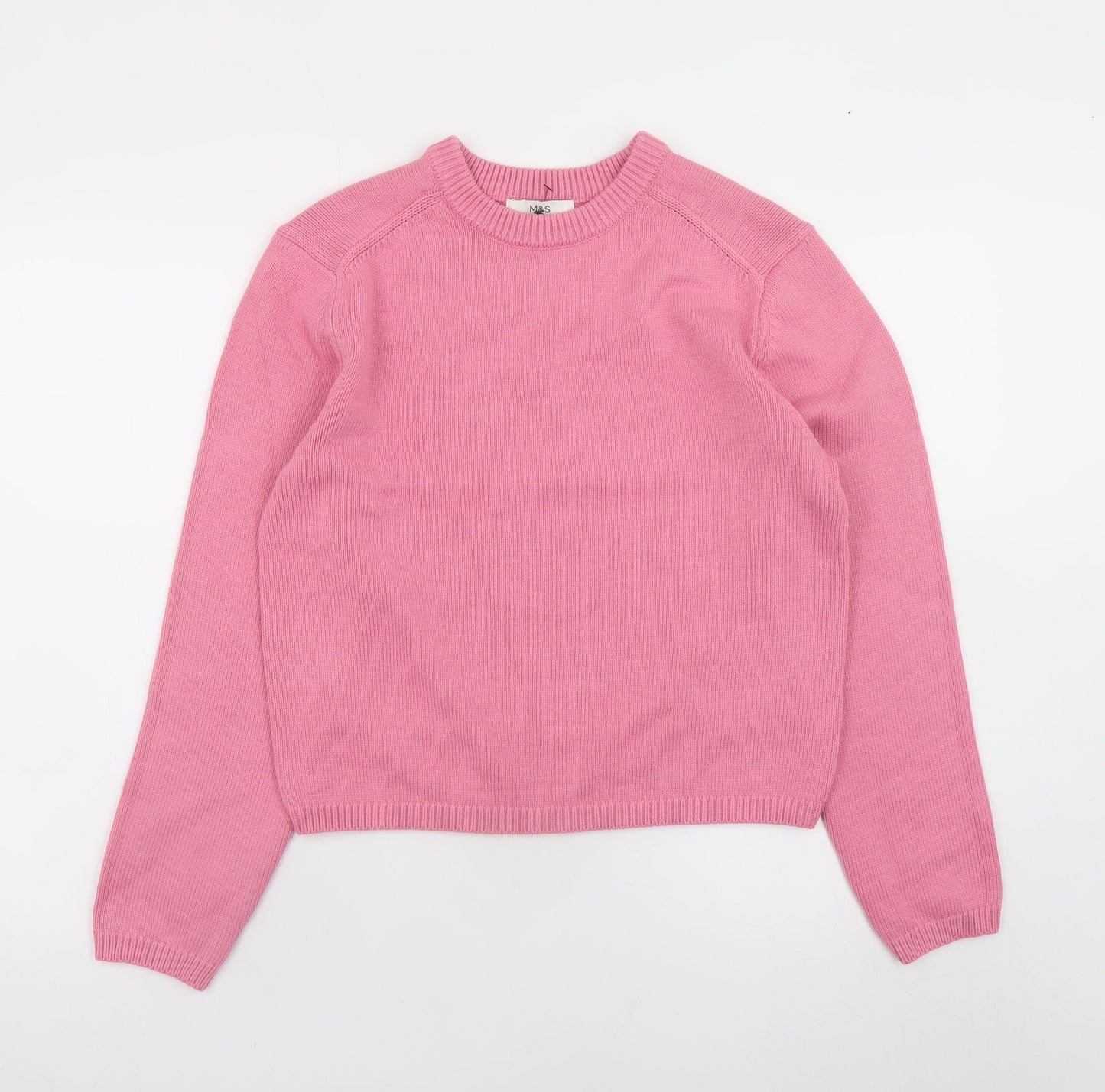Womens UK Size S Marks and Spencer Pink Pullover Jumper