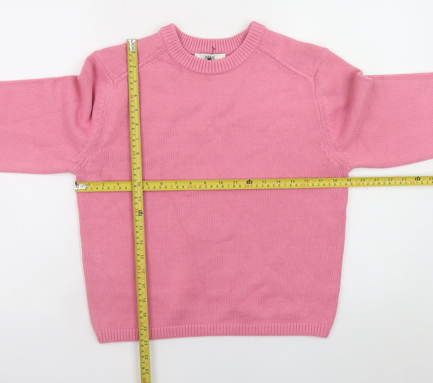 Womens UK Size S Marks and Spencer Pink Pullover Jumper