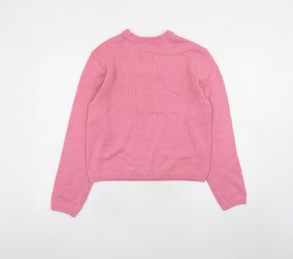 Womens UK Size S Marks and Spencer Pink Pullover Jumper