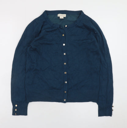 Womens UK Size 8 Monsoon Blue Cardigan Jumper