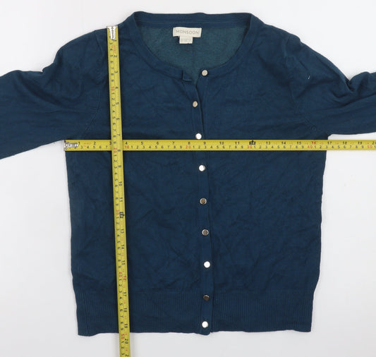 Womens UK Size 8 Monsoon Blue Cardigan Jumper
