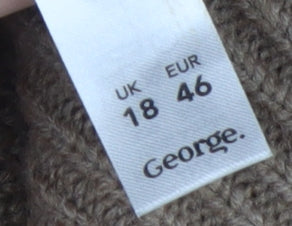 Womens UK Size 18 George Beige Vest Jumper