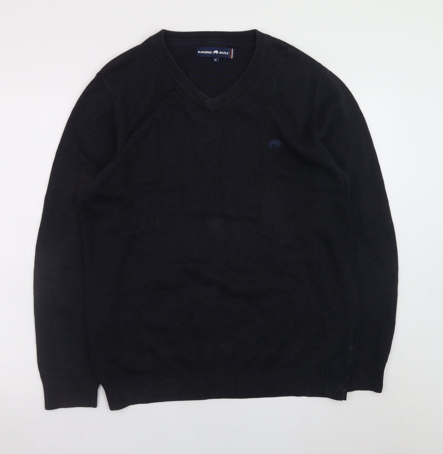 Mens UK Size M Raging Bull Black Pullover Jumper