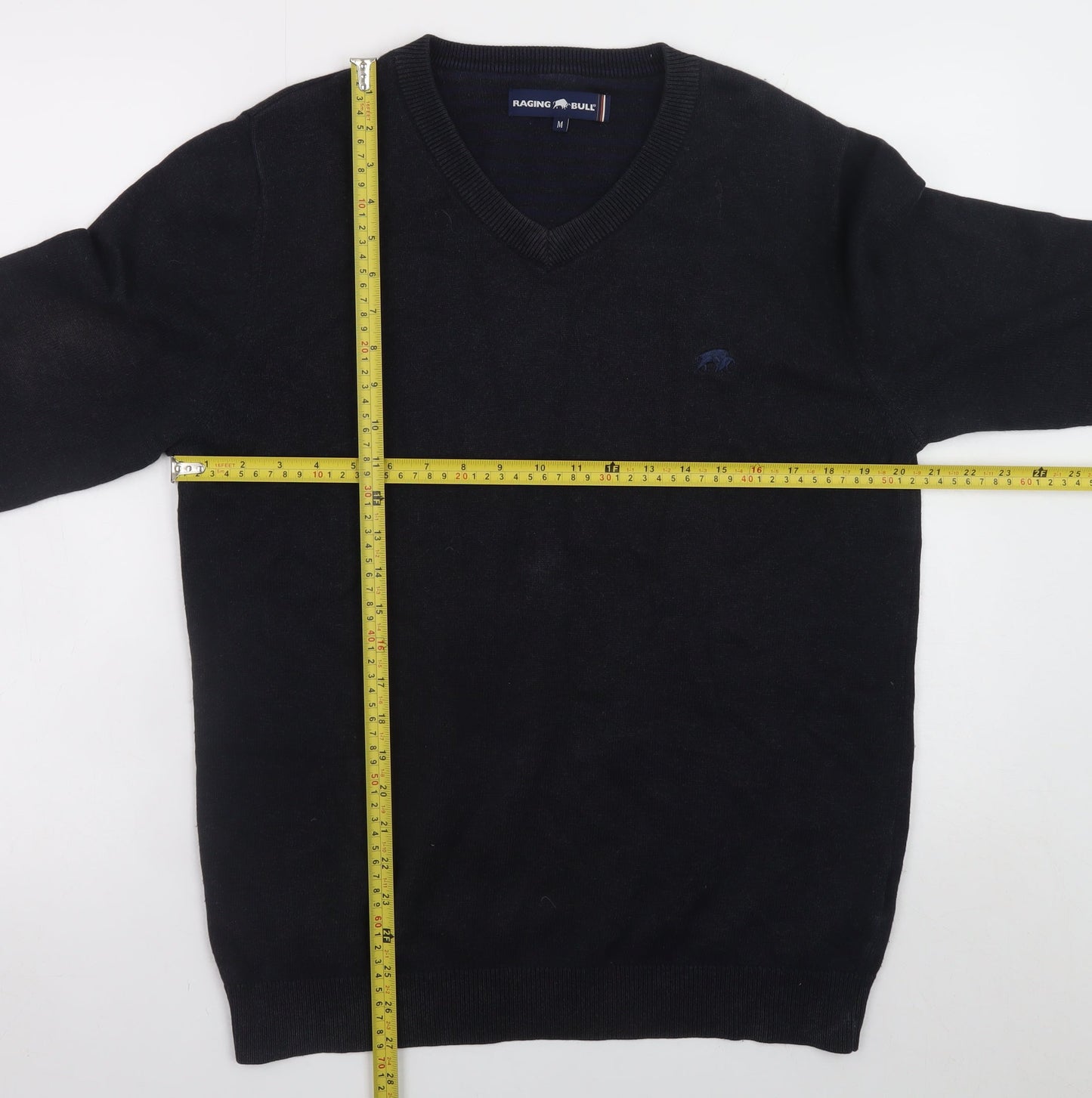 Mens UK Size M Raging Bull Black Pullover Jumper