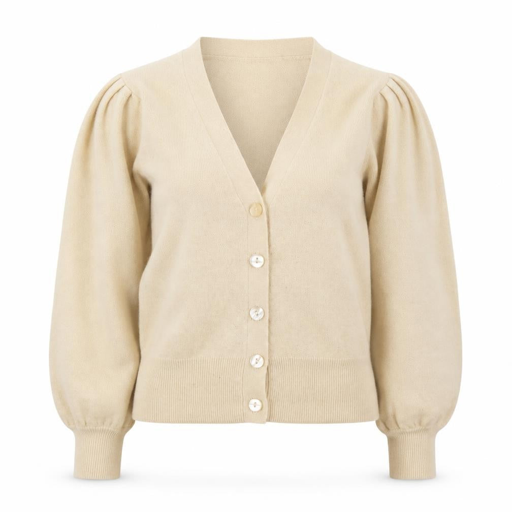 Womens UK Size S ICHI Beige Cardigan Jumper