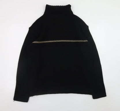 Whispering Smith Women Black L Roll Neck Knit Pullover Jumper