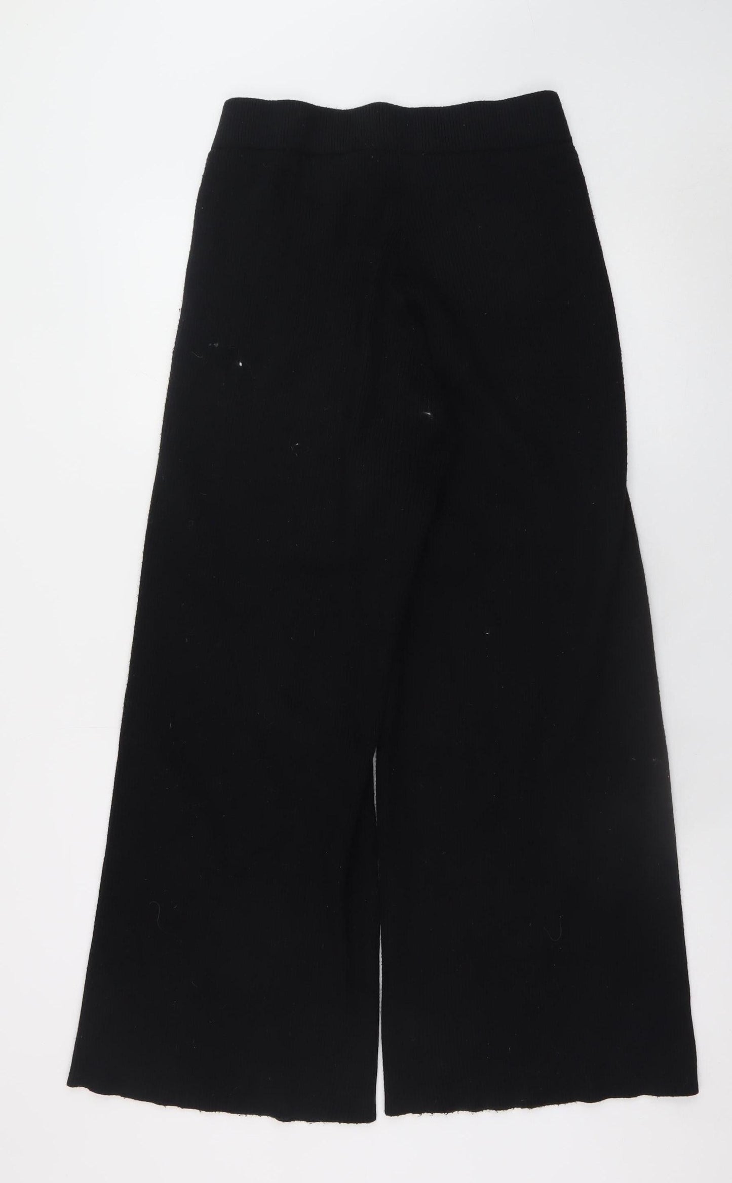 Womens UK Size 12 Compañía Fantastica Regular Fit Wide-Leg Black Trousers