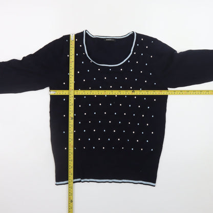 Womens UK Size 12 Roman Blue Pullover Jumper