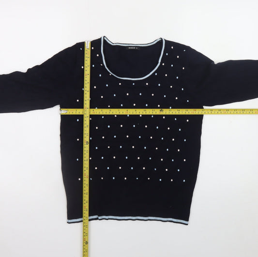 Womens UK Size 12 Roman Blue Pullover Jumper