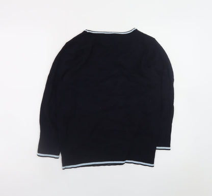 Womens UK Size 12 Roman Blue Pullover Jumper