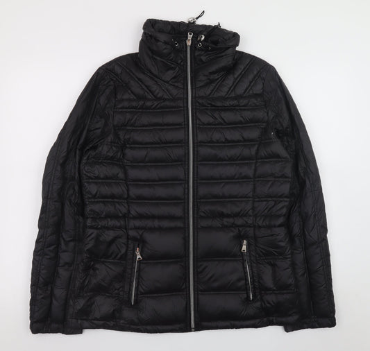 Womens UK Size M Jessica Simpson Black Puffer Jacket