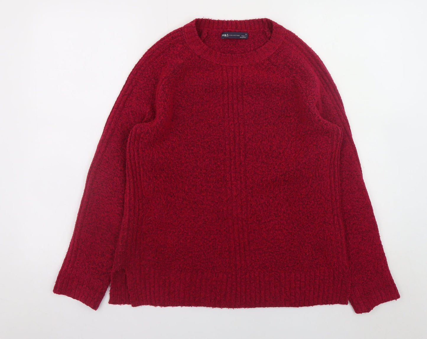 Womens UK Size S Marks and Spencer Red Pullover Jumper