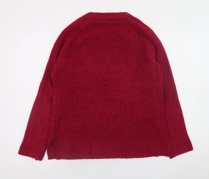 Womens UK Size S Marks and Spencer Red Pullover Jumper