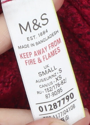 Womens UK Size S Marks and Spencer Red Pullover Jumper