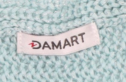 Womens UK Size 14 Damart Blue Pullover Jumper