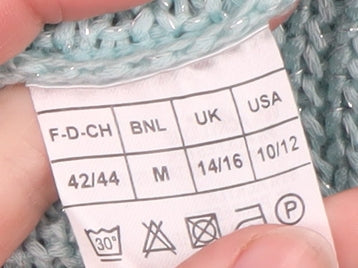 Womens UK Size 14 Damart Blue Pullover Jumper