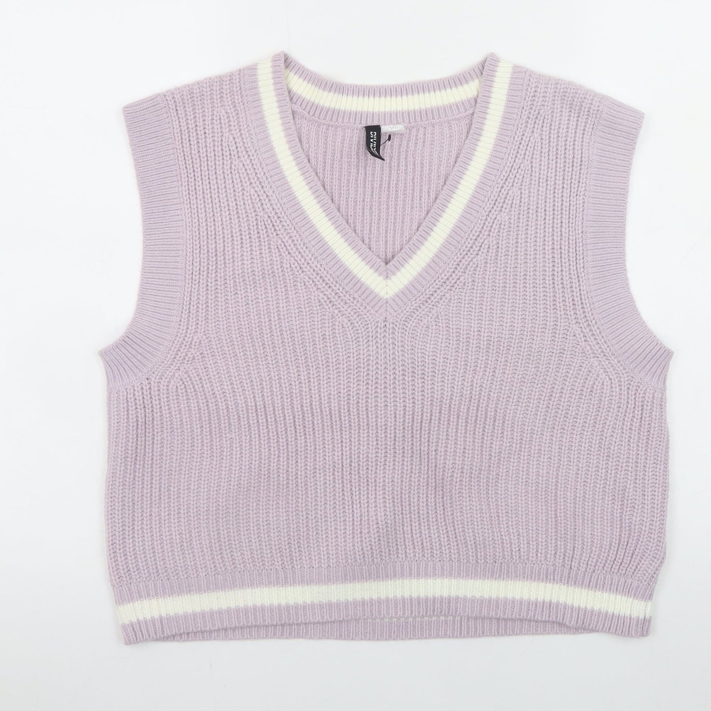 Womens UK Size 12 H&M Purple Vest Jumper