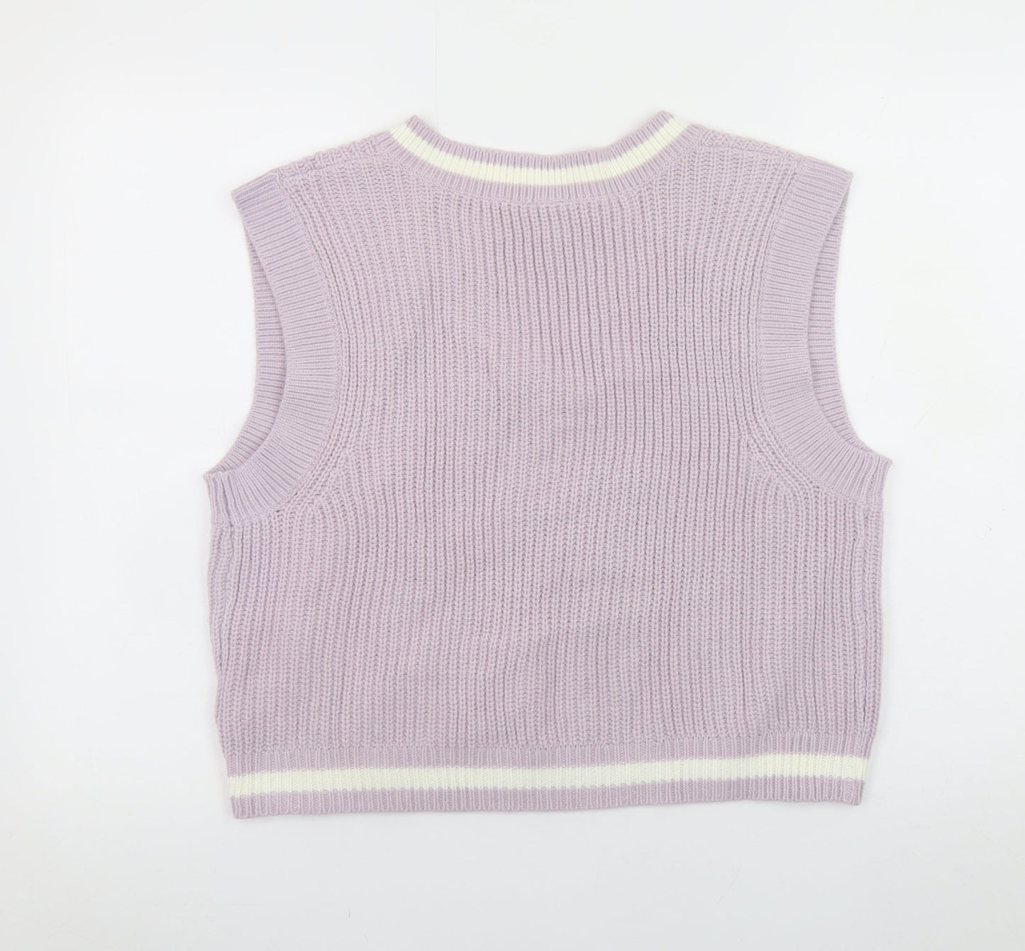 Womens UK Size 12 H&M Purple Vest Jumper