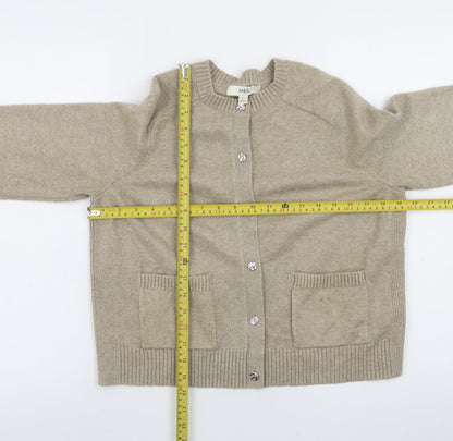 Womens UK Size M Marks and Spencer Beige Cardigan Jumper