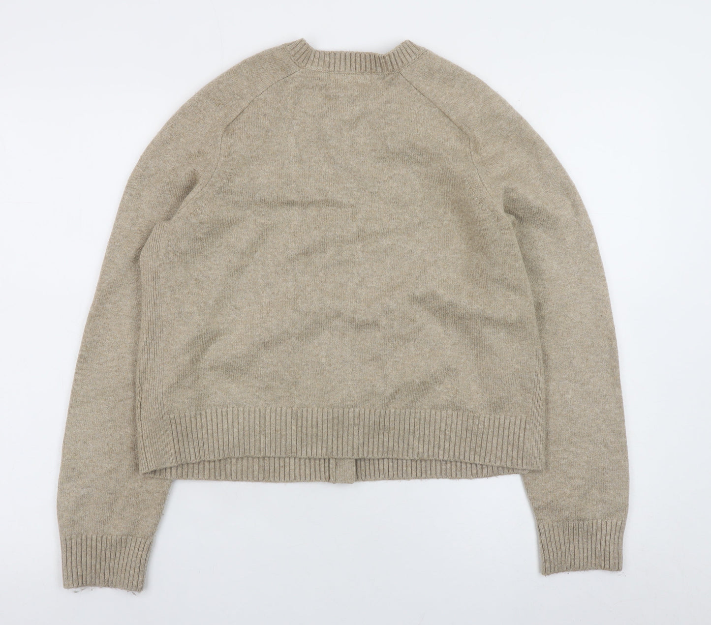Womens UK Size M Marks and Spencer Beige Cardigan Jumper