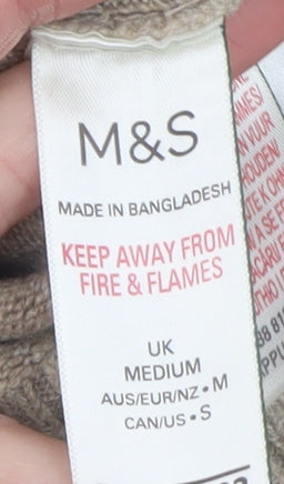 Womens UK Size M Marks and Spencer Beige Cardigan Jumper