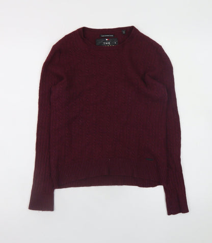 Womens UK Size M Superdry Red Pullover Jumper
