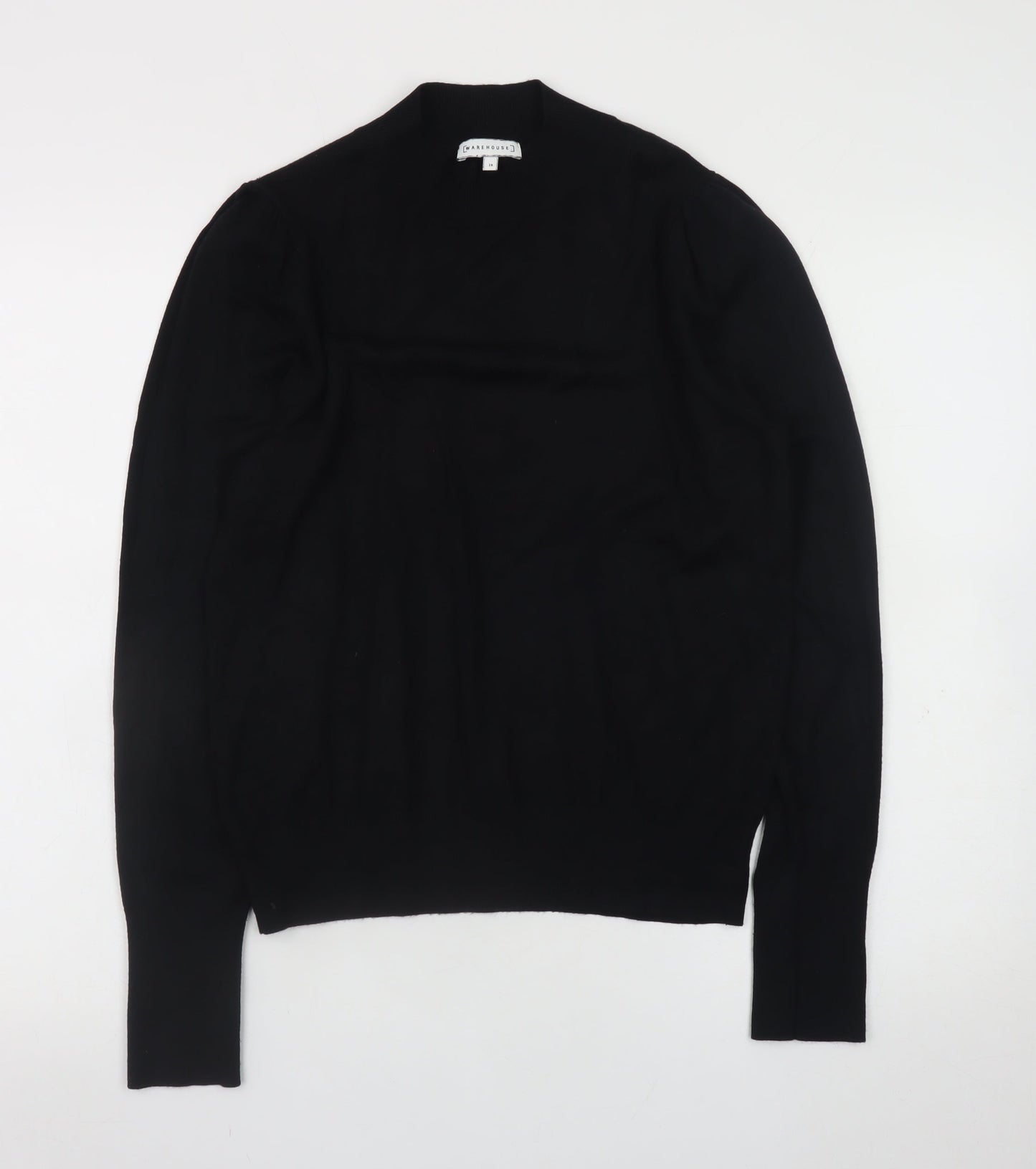 Womens UK Size 14 Warehouse Black Pullover Jumper