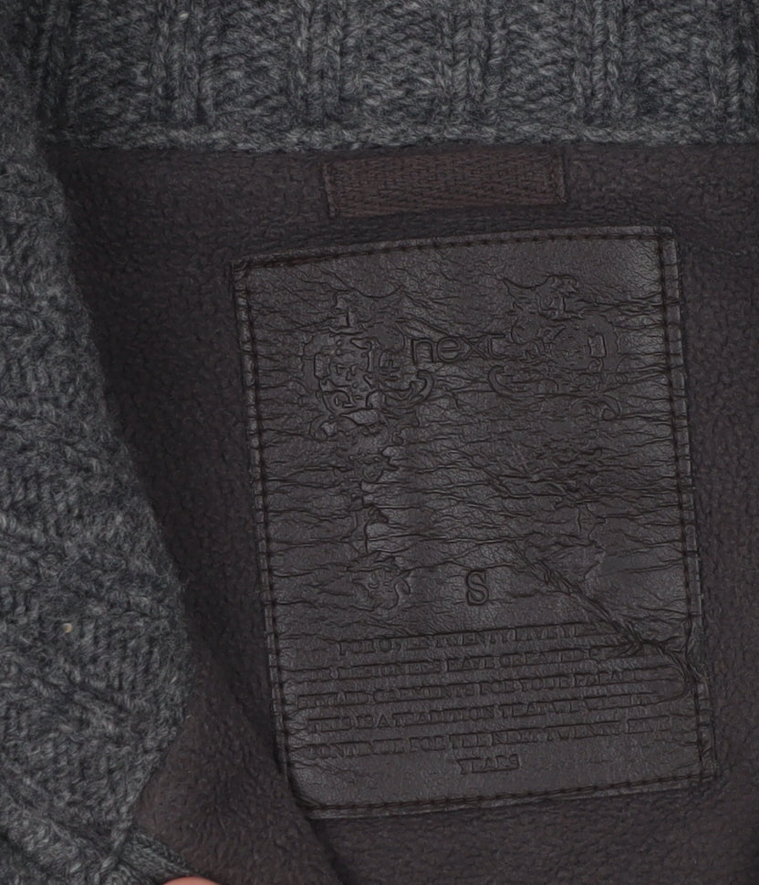 Mens UK Size S NEXT Grey Full Zip Jumper