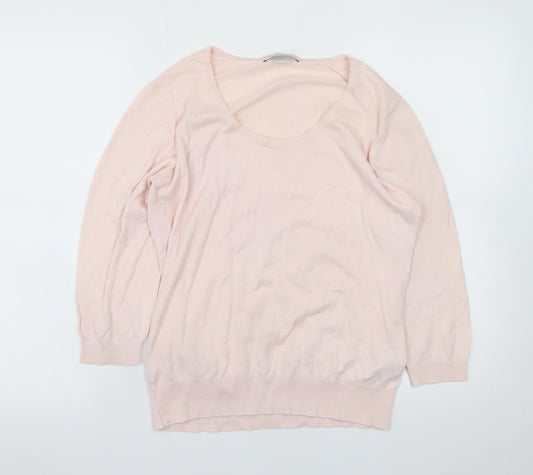 Womens UK Size L John Smedley Pink Pullover Jumper