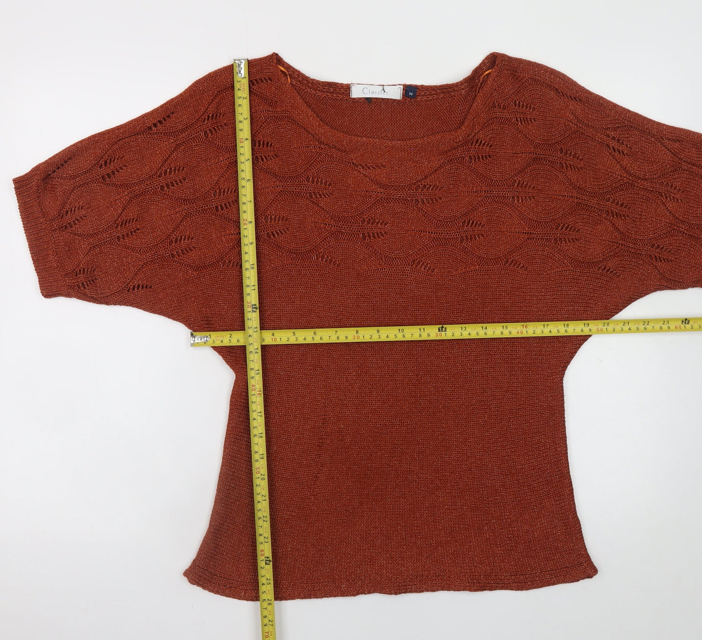 Womens UK Size M Classics Brown Pullover Jumper