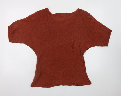 Womens UK Size M Classics Brown Pullover Jumper