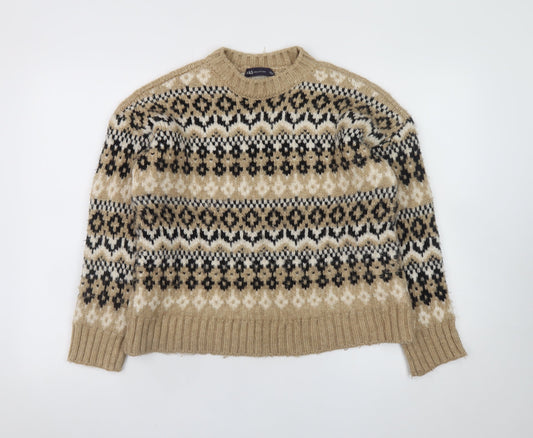 Womens UK Size S Marks and Spencer Beige Pullover Jumper