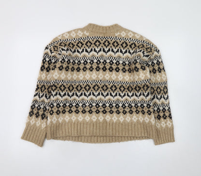 Womens UK Size S Marks and Spencer Beige Pullover Jumper