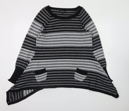 Womens UK Size L Femme Grey Tunic Jumper