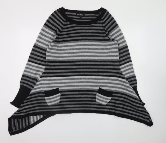 Womens UK Size L Femme Grey Tunic Jumper