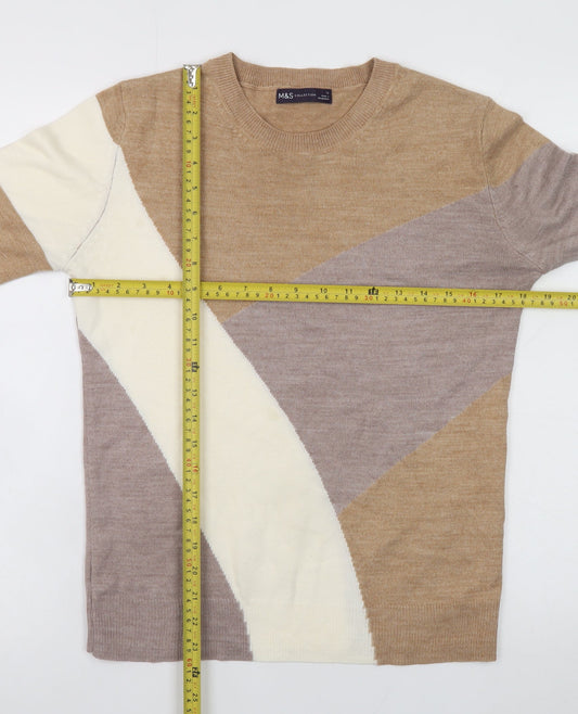 Womens UK Size 12 Marks and Spencer Beige Pullover Jumper