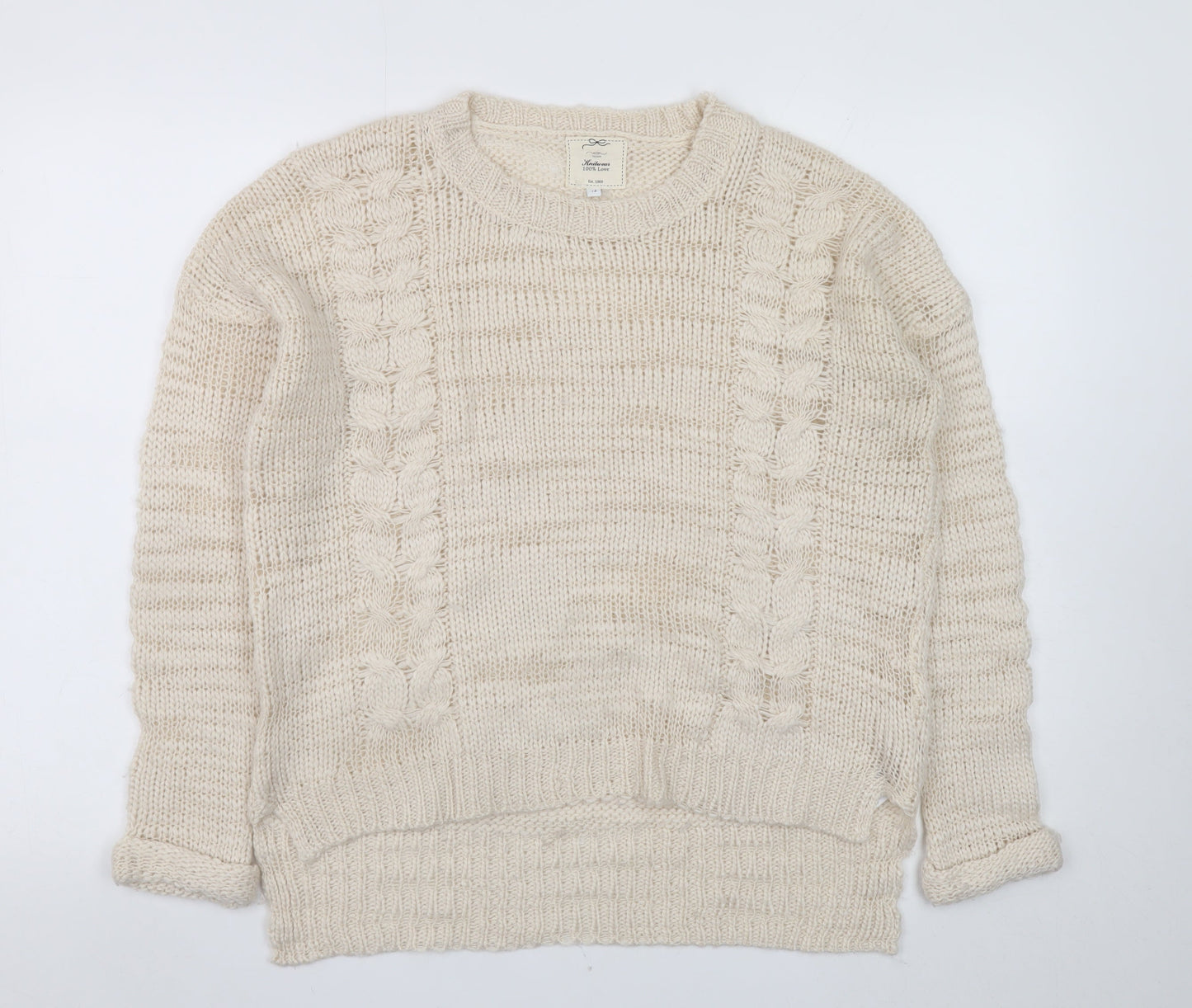 Womens UK Size 12 New Look Beige Pullover Jumper